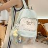Schoolbag Cute College School Bag Female Junior High School Student Elementary School Student Versatile Girl Transparent Backpack Ins Japanese