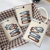 4Pcs/Set Retro Morandi Plaid Bb Hair Clips Daily Side Bangs Clip Baby Hairpin For Women And Girls Hair Accessory