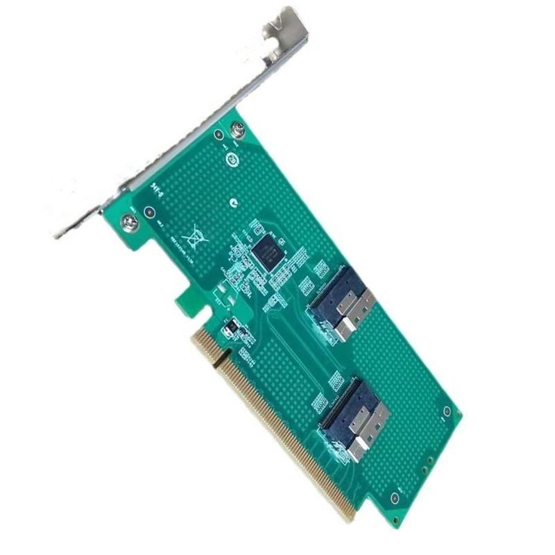 Highly Speed SFF-8654 8i To PCIe 4.0 X4 X8 External Extension Card Adapters SFF-8654 8i Adapters Card Computer for Nvme