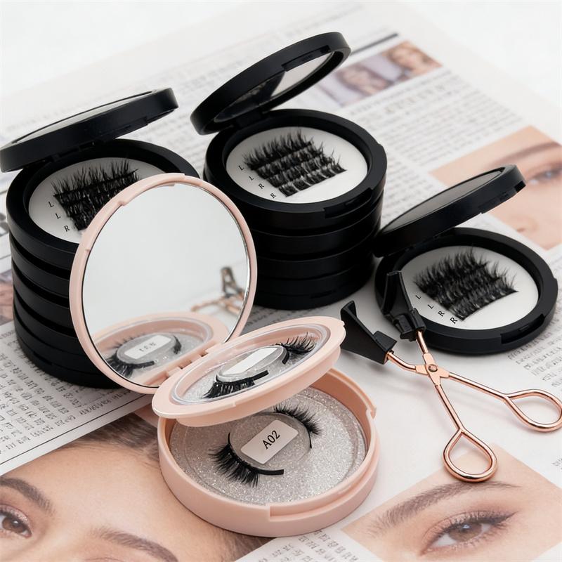 Half Eyelash No Glue No Eyeliner Corner Eyelash Synthetic Hair Soft Magnets Quantum Magnetic Lashes Reusable Cruelty-Free Curler