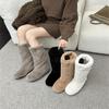 Winter Mao Mao Piled Boots 2025 Autumn New European and American Style Round Head Thick Heel High Heel Long Women's Boots