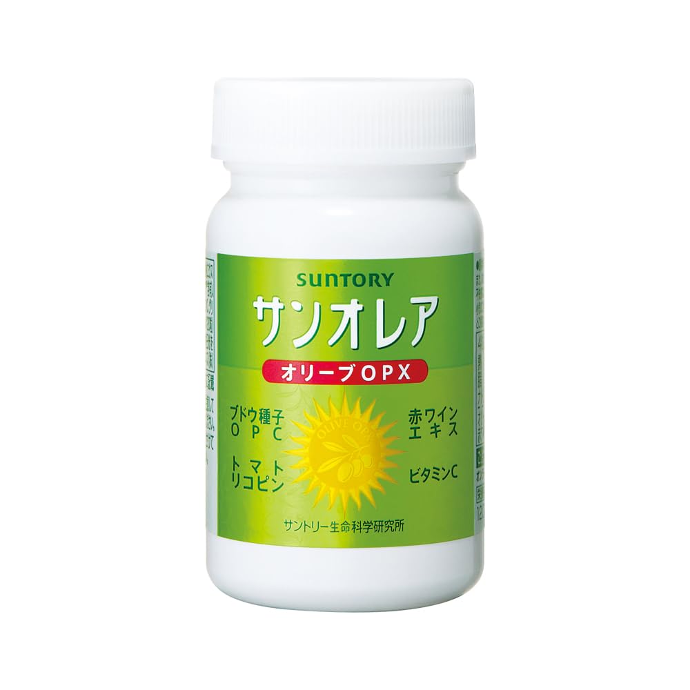 

Suntory Sunolea Olive OPX & Grape Seed OPC Supplements - 120 Capsules, 30-Day Supply, High Polyphenol Content.