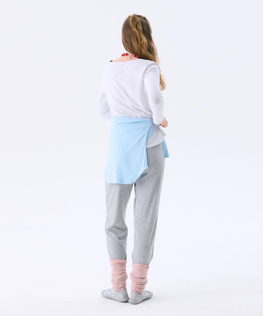 JUNEJUNE SPACE Eyelet Jersey Pants_Grey