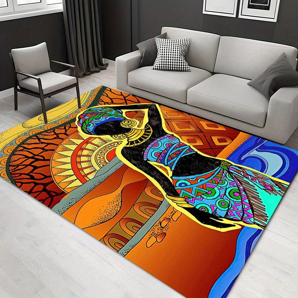 

1pc 1218386499Pattern Carpet, Area Rug For Living Room Bedroom Room Bed Chair Laundry Entryway Corridor Yard Non-slip Outdoor Camping Rug Fl 60cm by 90cm
