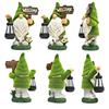 Solar Garden Gnome Resin Ornament for Outdoor Decoration