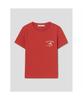 Embroidered Graphic Crop Short Sleeve T-Shirt Red