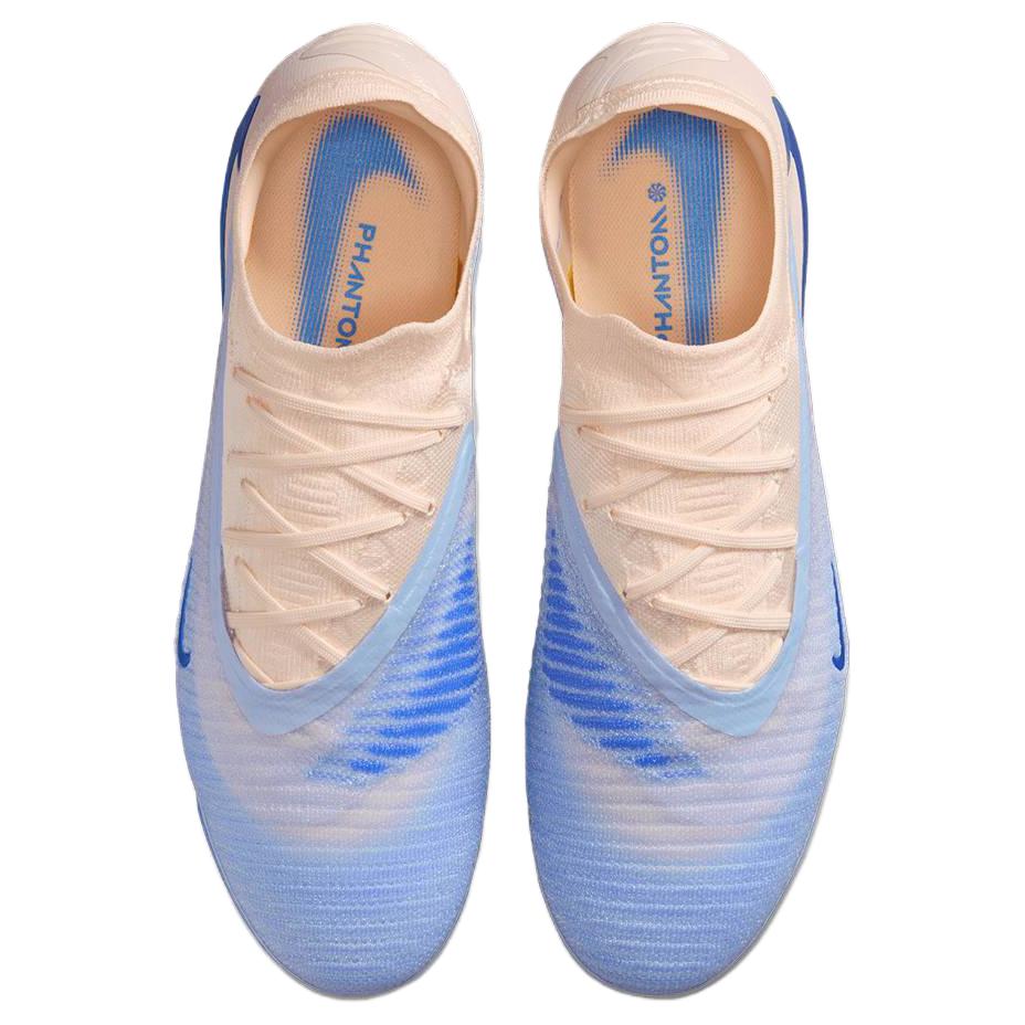 Nike Phantom 6 Elite LV8 Bequem Vielseitig AG (Gummistollen) Fußballschuhe Unisex Sneaker Hellrosa Blau IR2327-008