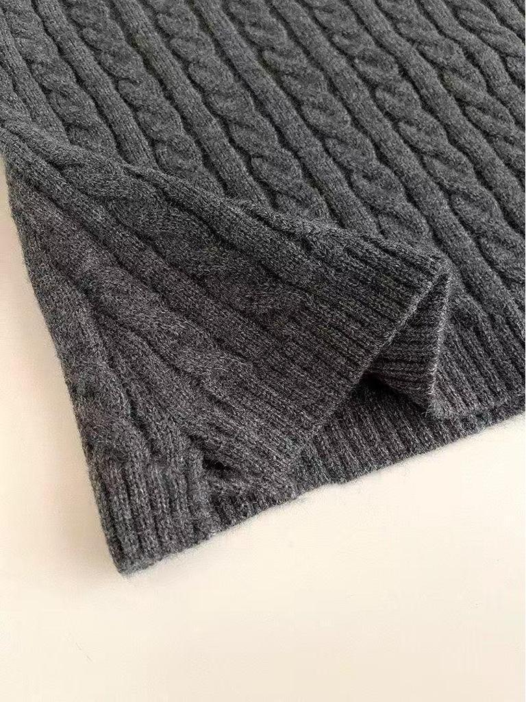 Trendy Women's Cable Knit Bodycon Midi Skirt - Autumn/Winter Versatile Outfit