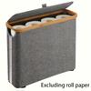 Large Capacity Toilet Paper Holder Foldable Space Saving Wood Frame with Gray Fabric End No Installation Required Toilet Paper Storage Containers
