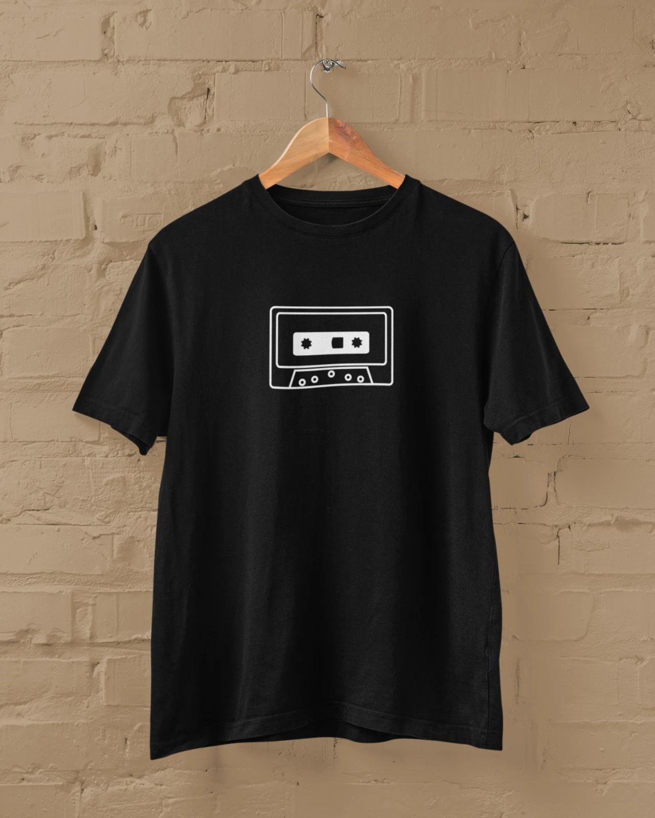 CASSETTE TAPE T-Shirt (retro music c60 c90 c120 taping vinyl c60 record 70s 80s) M