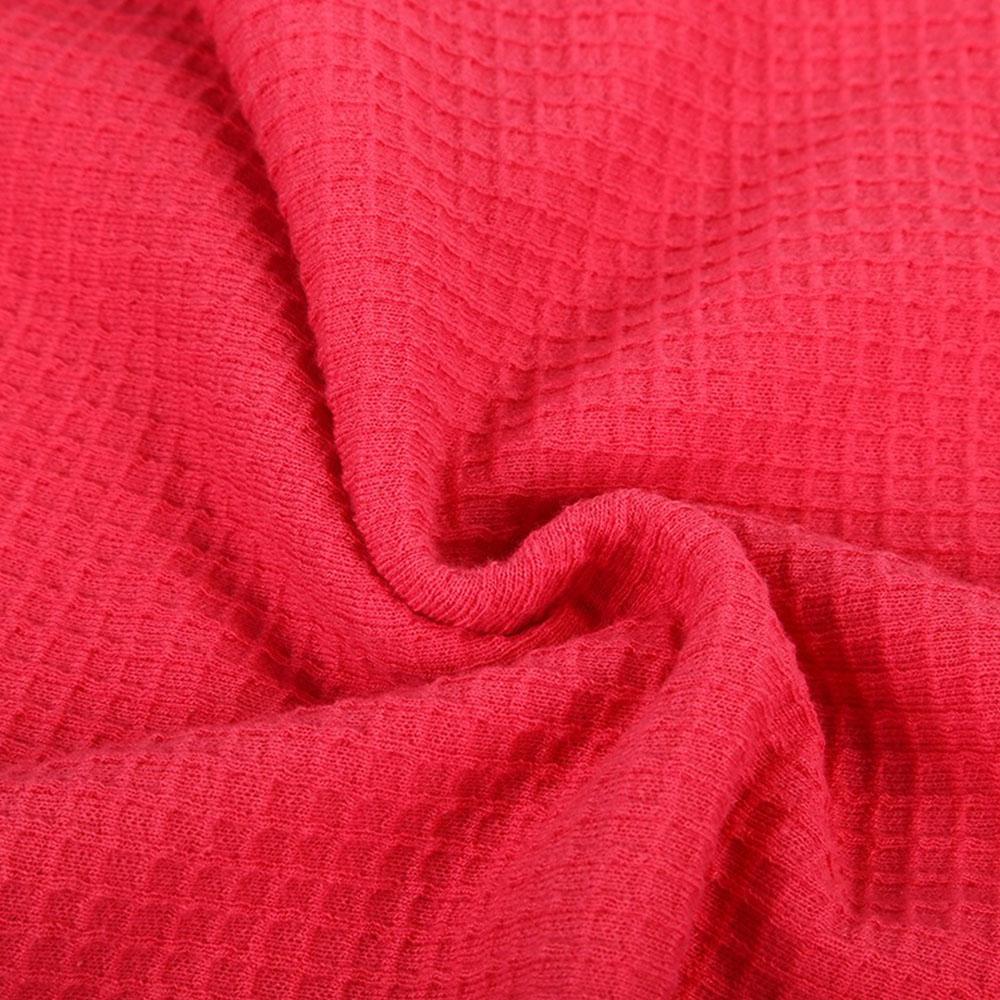 Soft Waffle Weave Polyester Fabric Pure Color By The Half Yard DIY Quilting Clothes Sewing For Sleepwear Bathrobes Skin Friendly