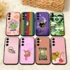T-The Frog C-Cute  Phone Case For Samsung  A73,A21s,A22,A31,A32,A52,A53,A71,A80,Soft Black Shell