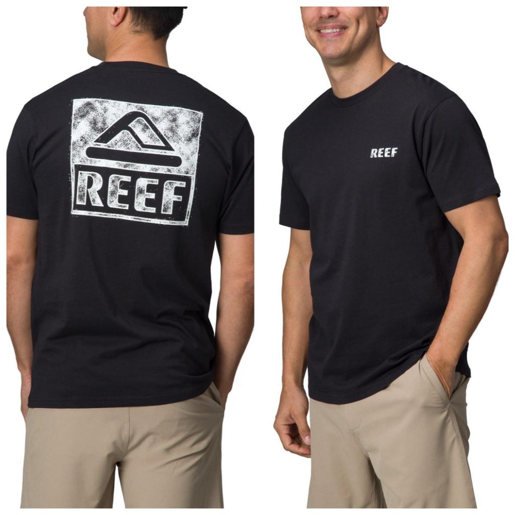 Brand Reef New Print T-shirts Holiday Casual Summer Tops Men's Short Sleeve Crew Neck Cotton Tee Comfortable Vacation Tops