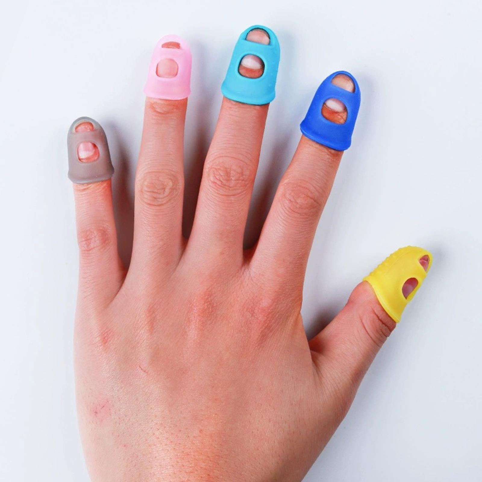 

Силиконовая гитара Finger Guard Fingertip Protector Fingertip Защитная крышка для струнных инструментов, вышивка