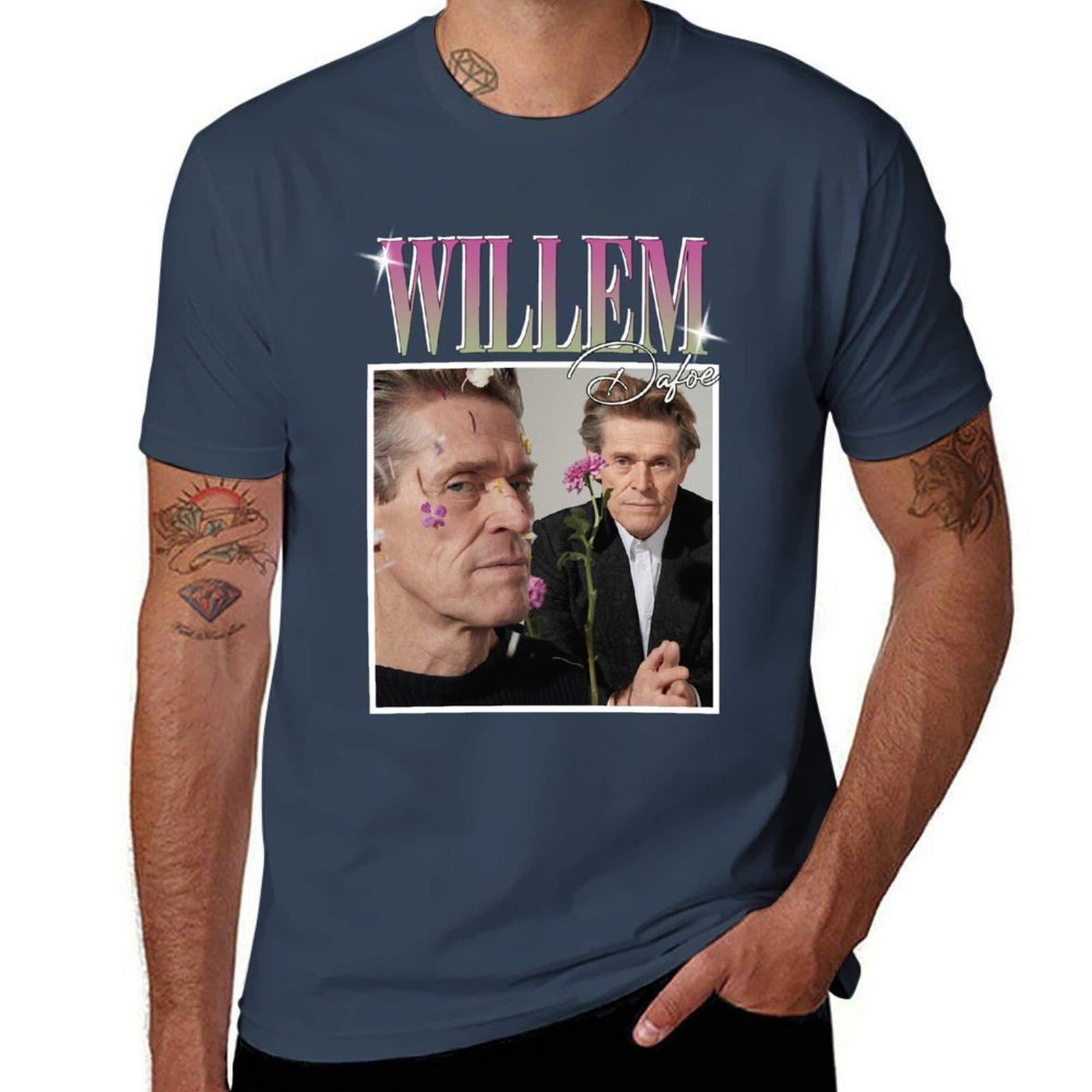 Willem Dafoe Tshirt Soft Basic Cotton Short Sleeve Tee S