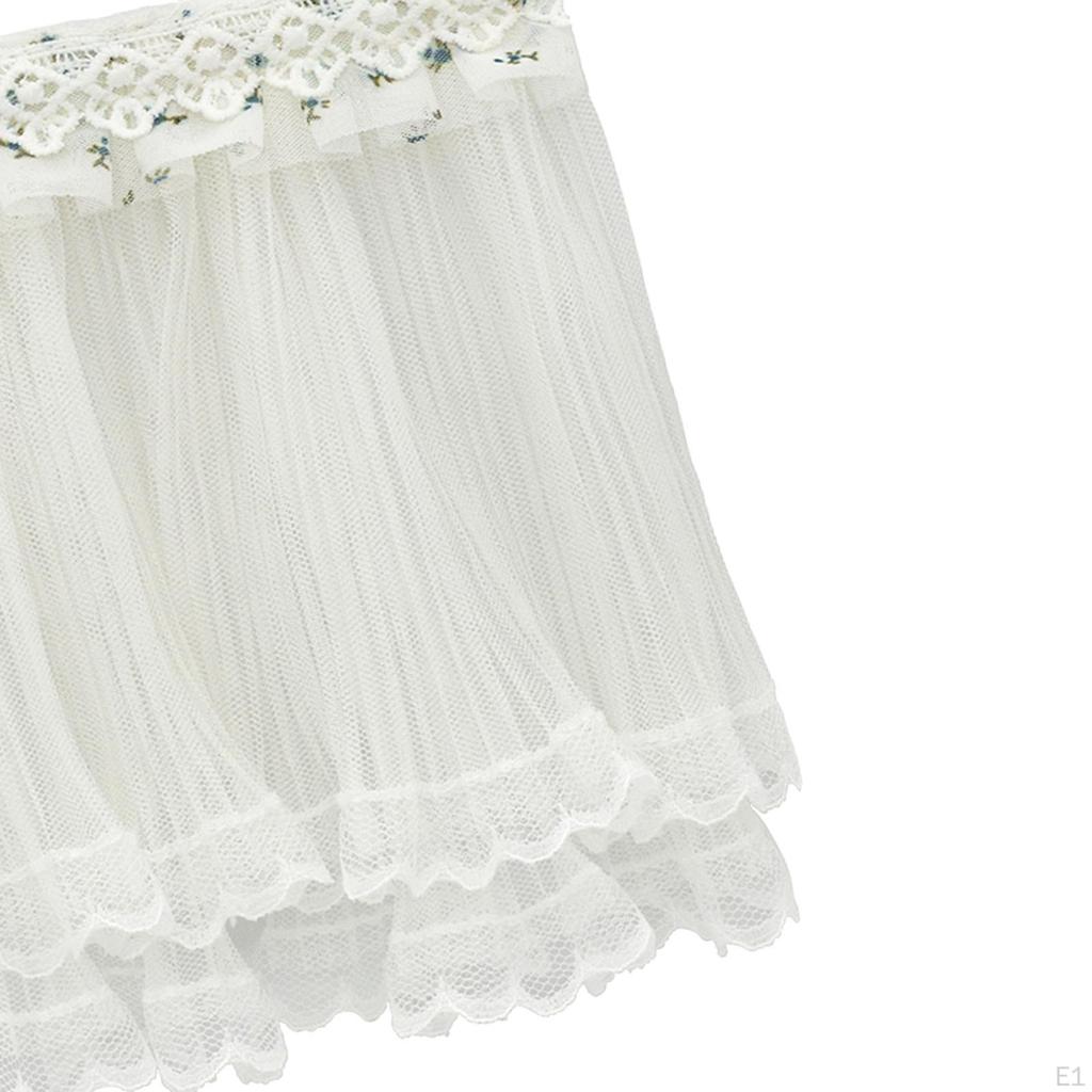 Mini Bedroom Furniture Accessories Dollhouse Crochet Lace Curtains 1/12 Window