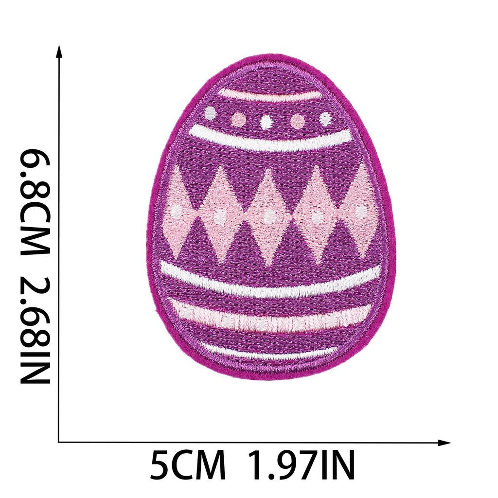 Holiday Dress Embroidery Cloth Sticker Easter Bunny Patch Sticker Cartoon Egg Computer Embroidery Label Carrot Chapter Boy