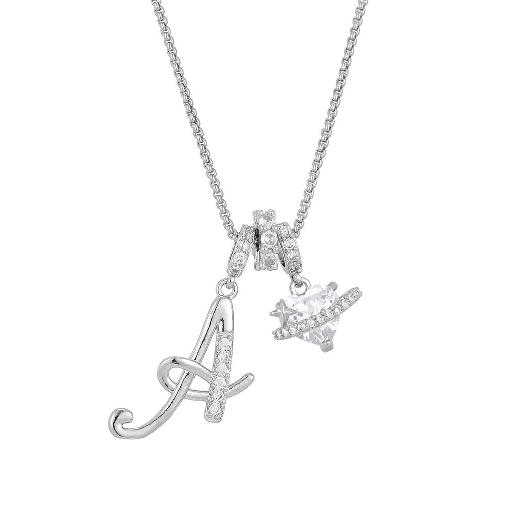 Cross-border necklace dopamine 26 English letter necklace girl light luxury niche high-end Amazon pendant jewelry