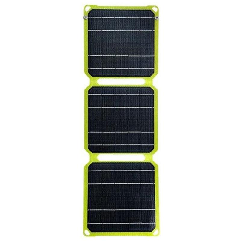 5V Portable Foldable Solars Panel ETFE Monocrystallines Silicon with Double USB and Port for Camping and Hiking