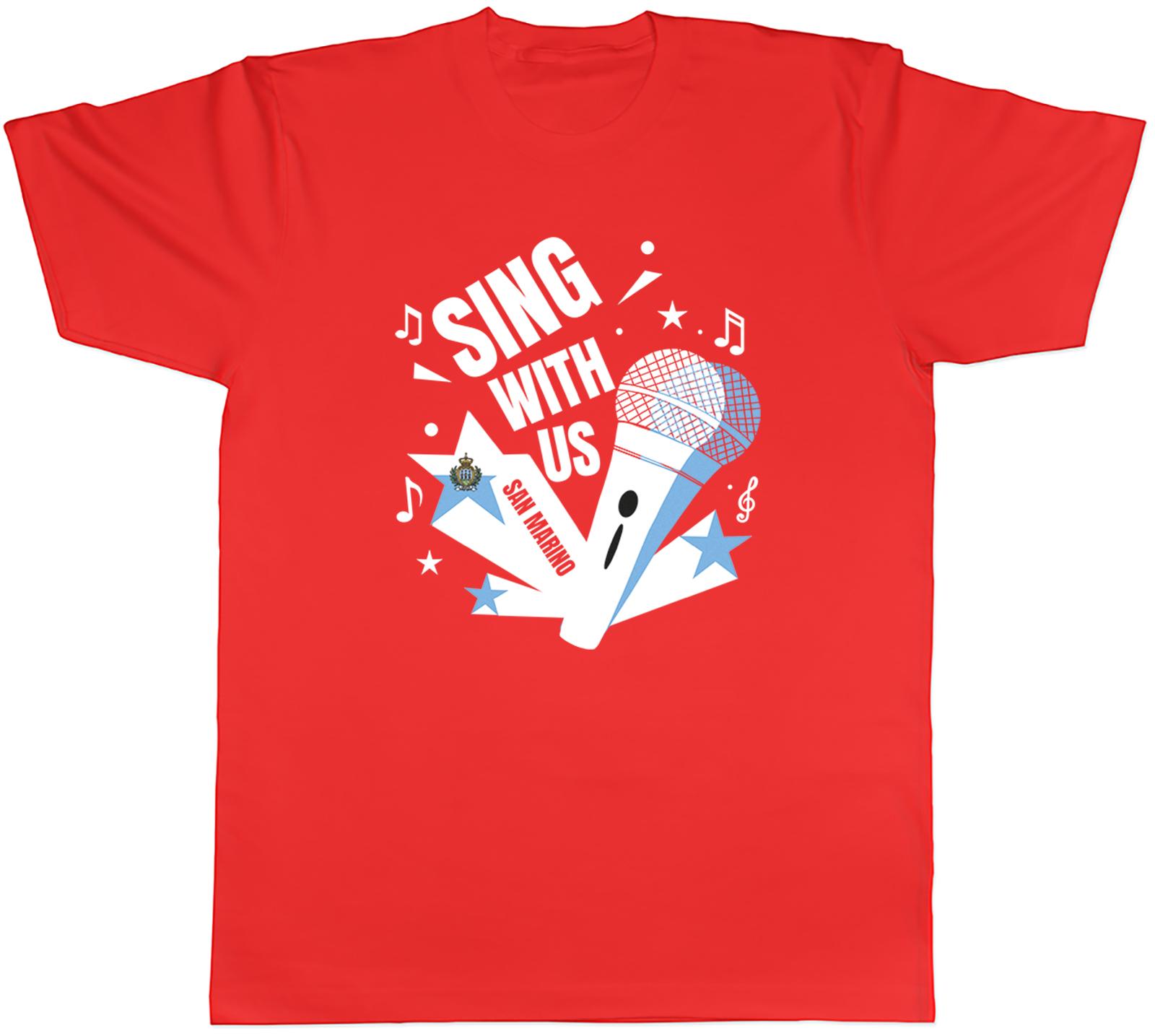 San Marino Music Sing with us Note karaoke Unisexs TShirt Tee Gift Top S