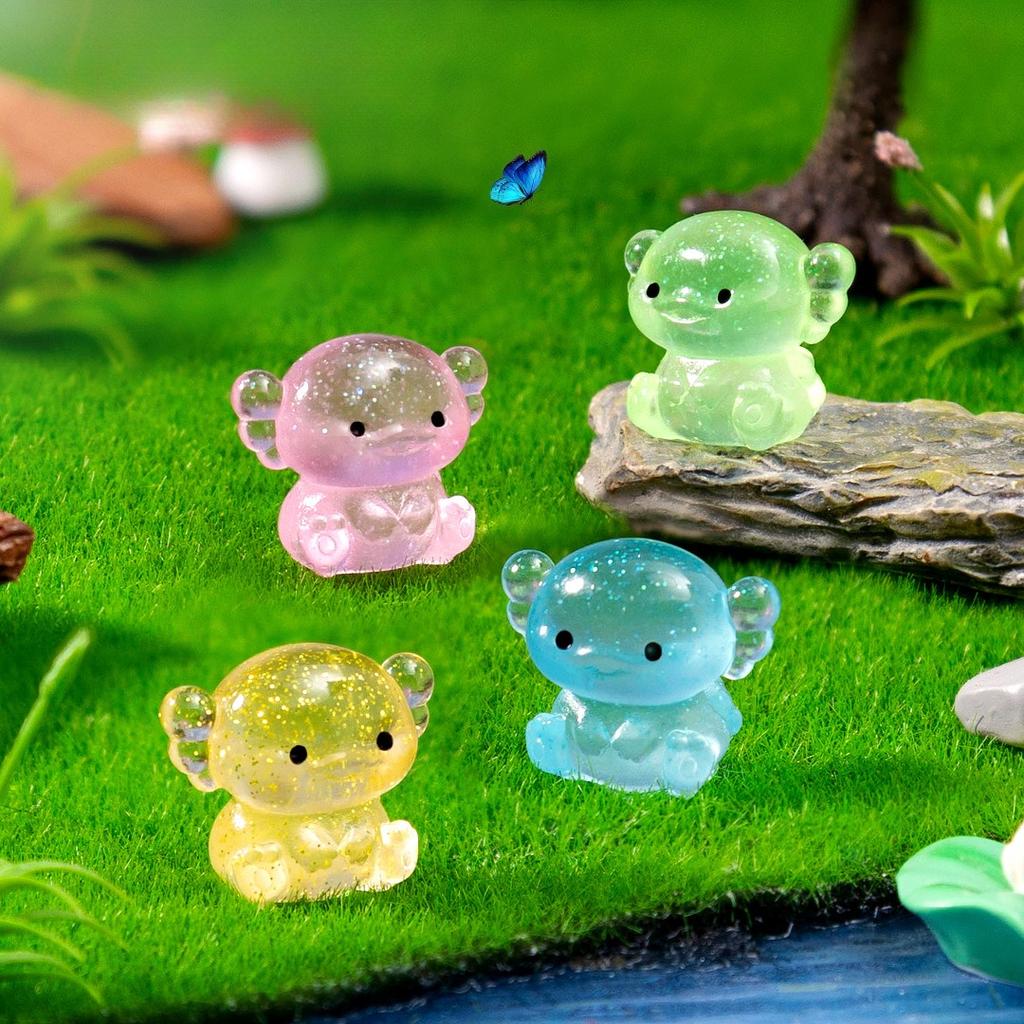30/50Pc Luminous Mini Resin Cute Fat Hexagonal Dragon Doll Figurine Fairy Garden Diy Micro Landscape Home Decor Glow In The Dark