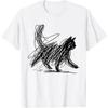 Minimalist Cat Art Tshirt