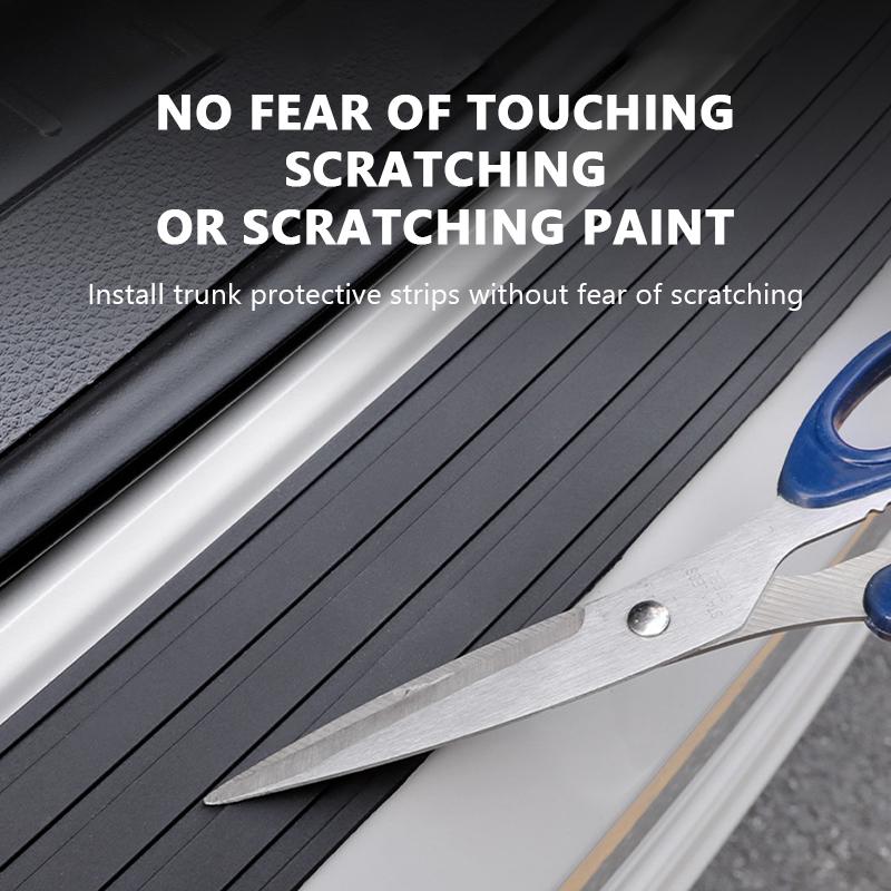 SEAMETAL Car Trunk Rear Bumper Guard Strip 104x8.5cm Rubber Door Sill Plate Protector Mouldings Pad Trim Cover Strip Car Styling