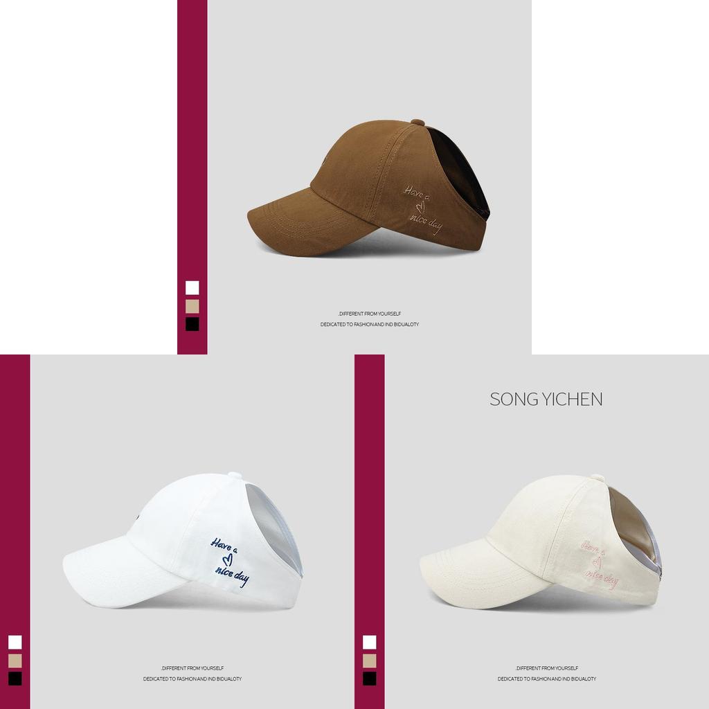 Adjustable Breathable Summer Baseball Cap With Heart Motif For Daily Wear