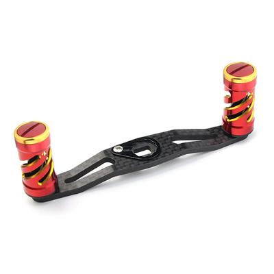 VISPREA Reel Carbon Parts Bait Reel Handle 105mm Crank Made of Carbon Compatible with Shimano Daiwa Compatible Custom Parts Replacement YU240 (Red
