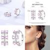 New Earrings 100% Genuine 925 Silver Women Hoop Earring Women's Wedding Engagement Girlfriend Wife Birthday Gift