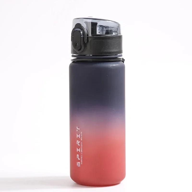 500ML Gradient Fitness Water Bottle with Time Marker Leak-Proof Durable for Cycling & Running Outdoor Sports