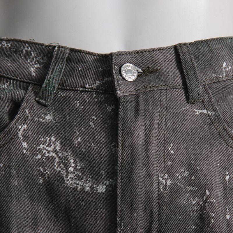 Dámské kalhoty cargo s vysokým pasem a širokými nohavicemi, maskáčový potisk, streetwearová móda, design s více kapsami, pohodlný střih