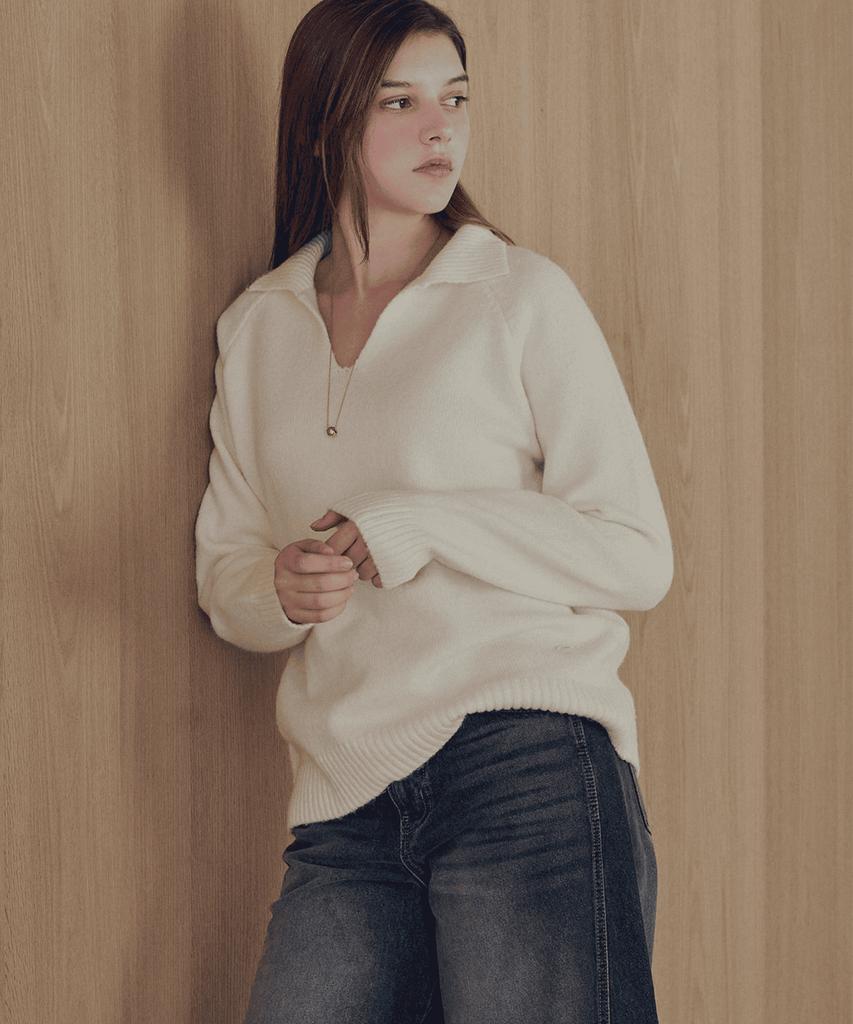 SLOWLOLLI Sailor Collar Knit_3 Colors
