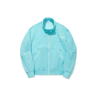 Li Ning Vital Series Jednobarevná bunda se zapínáním na zip a stojáčkem Volná bunda Dámské bundy Stream-Blue AJDT760-1