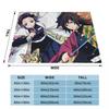 Demon Slayer Anime Plush Blanket Giyu Tomioka And Shinobu Kocho Vintage Throw Blankets for Home 125*100cm Rug Piece