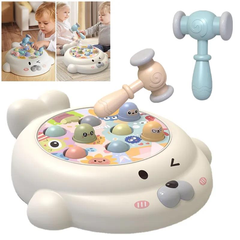 Educational Interactive Toy Whack A Mole Game Hobbies  Pounding Hammers Included Knocking Toy Seal Montessori Toy Gift for Kid
