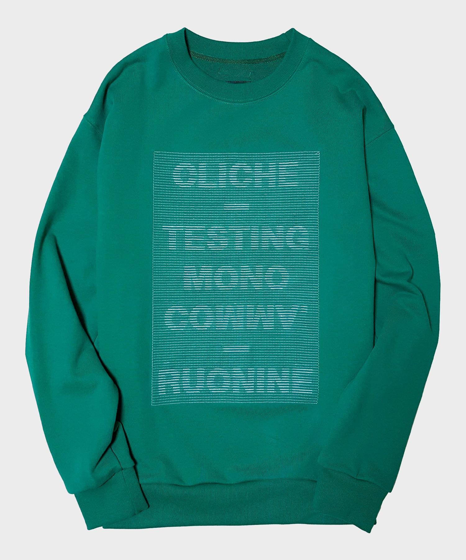 Унисекс толстовка Ruona Nine оверсайз с полной вышивкой Fegnl Green