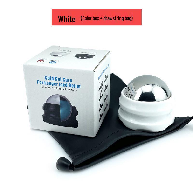 Stainless Steel Handheld Massage Roller: Hot & Cold Compress Fascia Ball for Body Care