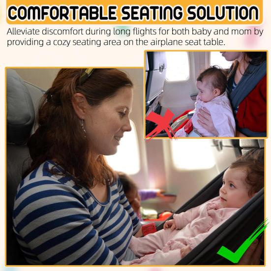 Baby Airplane Bed Portable Toddler Airplane Seat Extender Kids Long Flight Plane Foot Rest Bed Baby Travel Essentials