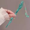 Vintage Chinese Costume Hairpin Women Dangling Fringed Hair Stick Acrylic Hair Pin Hair Styling Accessories Hair Jewelry