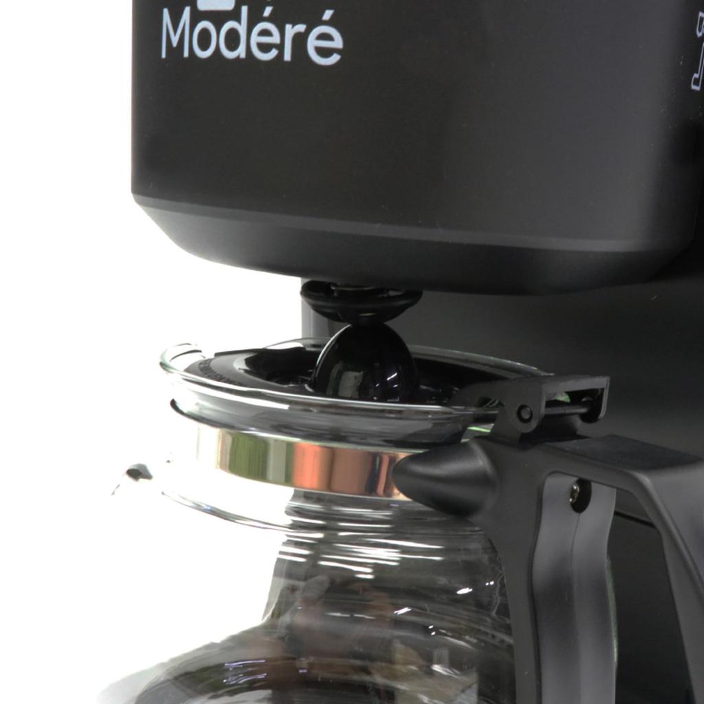 Tokyo Deco I001 Drip Coffee Maker, 2-4 Cups, Approx. 600ml, Keeps Warm, Glass Server, Mesh Filter, Black Filter Box, Heating Plate, Drip Protection,