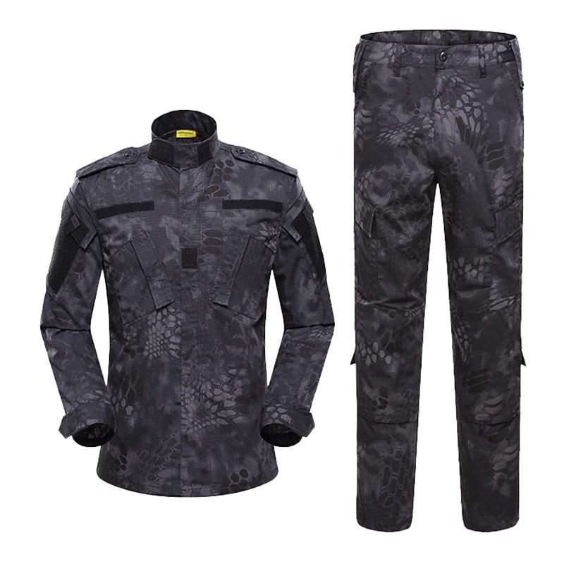 Mens Tactical Training Uniform Set ACU MC Camo Outdoor Combat Suit Hiking Shooting Camping