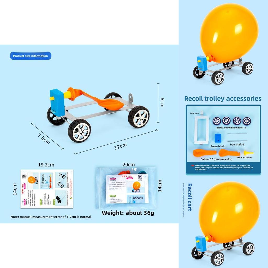 Air Power Science Toy With Car Model For Kids Educational Diy Experiment Set