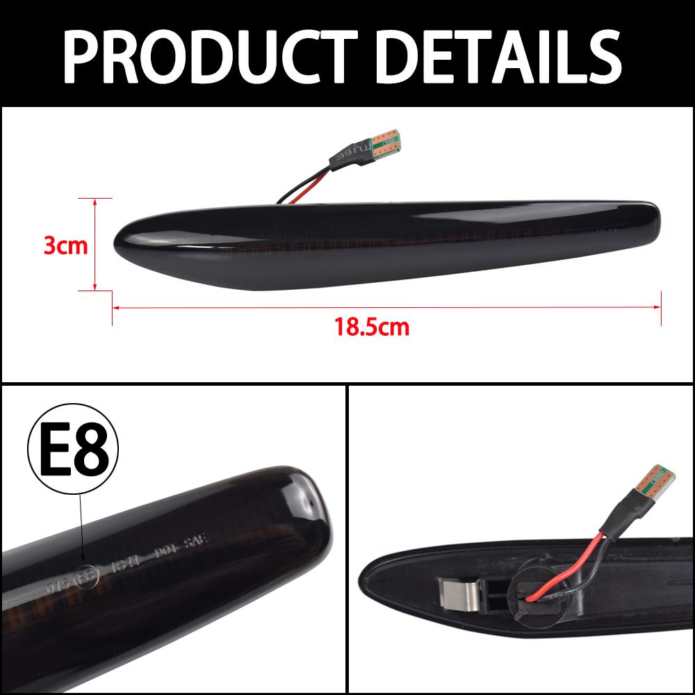 2 sztuk LED dynamiczne światła obrysowe boczne strzałka kierunkowskazy lampy migające dla Alfa Romeo 159 Sportwagon Boera Spider typ 939