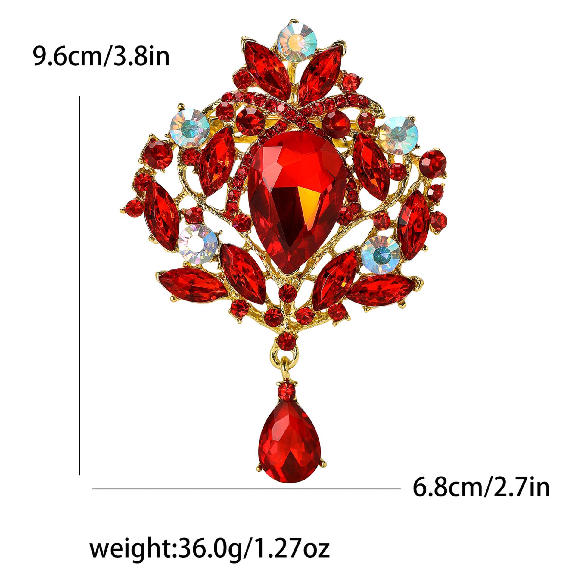 Африканское преувеличение изящная большая стеклянная брошь модная личность женский костюм пальто корсаж украшение булавка