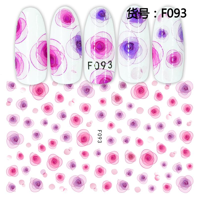 Self Adhesive Flower Unicorn Pattern Nail Art Decorations Stickers And Decals Acrylic Manicure Nails Supplies Tool HQ
