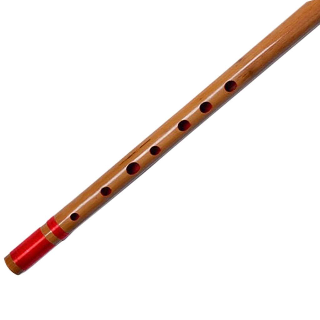 BENLENTAKIZAYIKUYA Bamboo Shinobue Red String 7 Upgraded Traditional Bamboo Flute Flute, Wrapped, Holes, 8-Tone Scale, Instrument, (Red Wrapped)