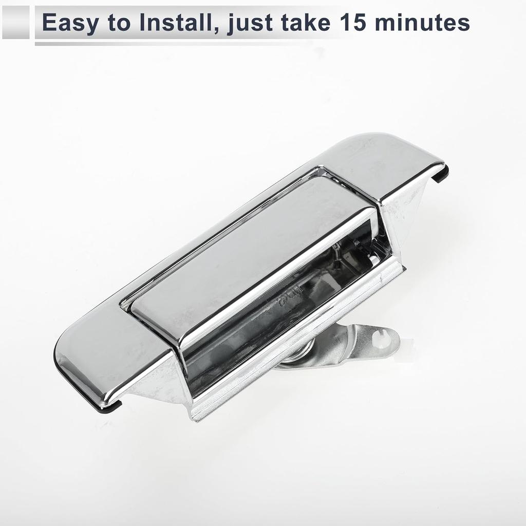 Car Back Rear Exterior Door Tailgate Handles for Toyota Pickup 1989-1995 Durable Tailgate Replacement Handle No.6909089101 ABS Metal Silver Tone 1 Pc