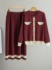 2026 Spring Women's Pleated Skirt & Round Neck Cardigan Set