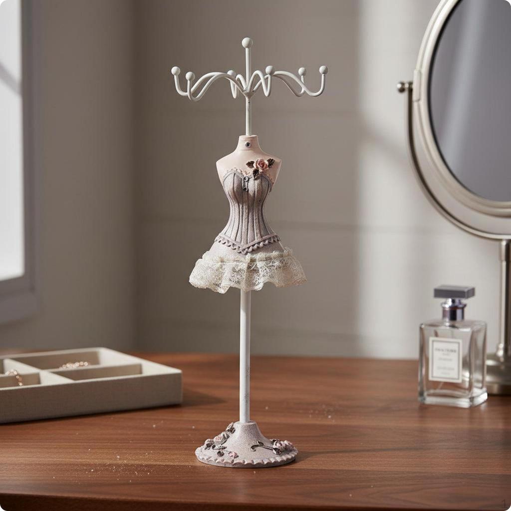 Mannequin Jewelry Stand Decorative Earring Necklace Holder Sophisticated Tree Display for